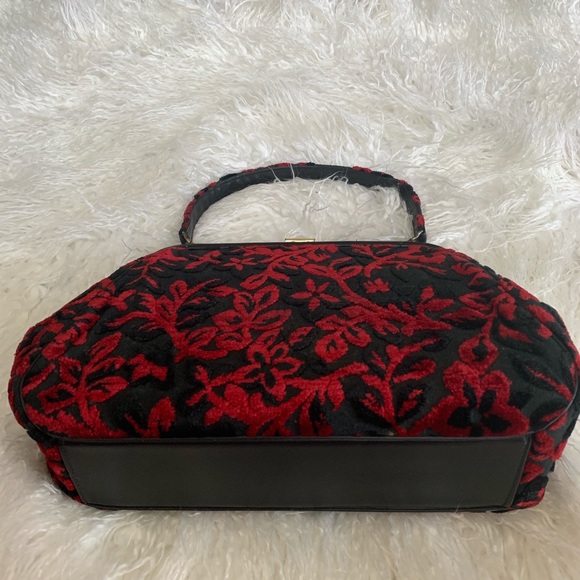 Vintage 60s chenille carpet tapestry bag - Picture 2 of 8